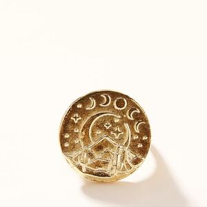Studio Grun/Anthropologie Desert Signet Ring - gold